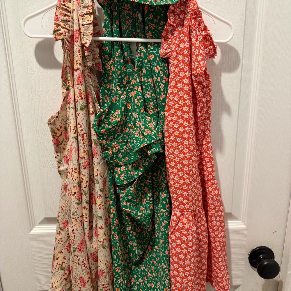 Floral Sleeveless Top Set